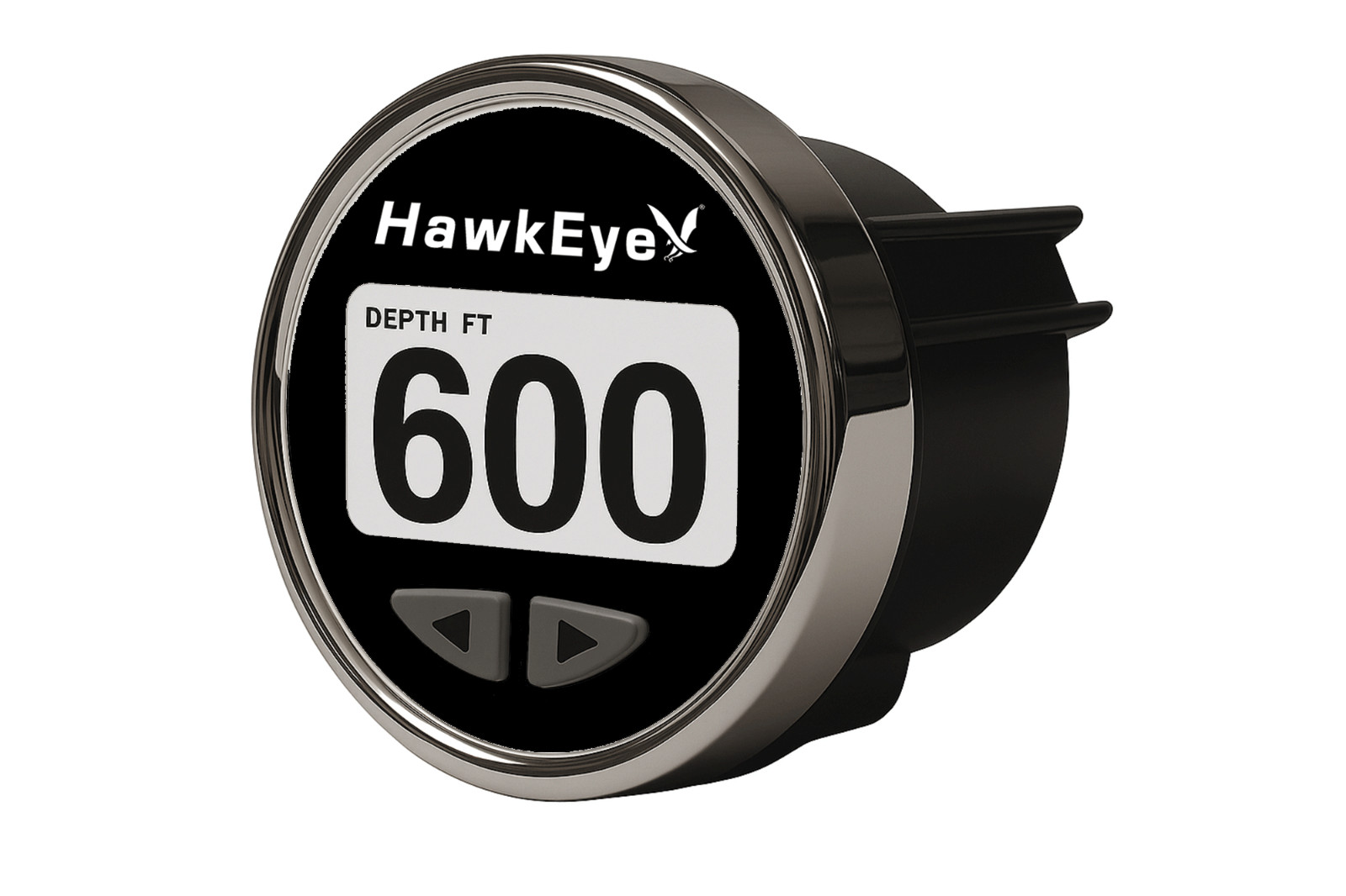 HawkEye DepthTrax Edge Full Color In-Dash Depth Finder Transom Mount Transducer