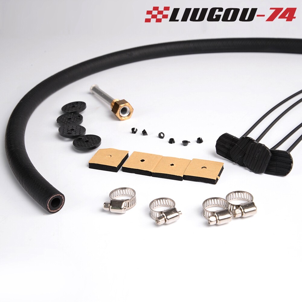 Universal 6 Row Aluminum Remote Transmission Oil Cooler Radiator Converter Kit