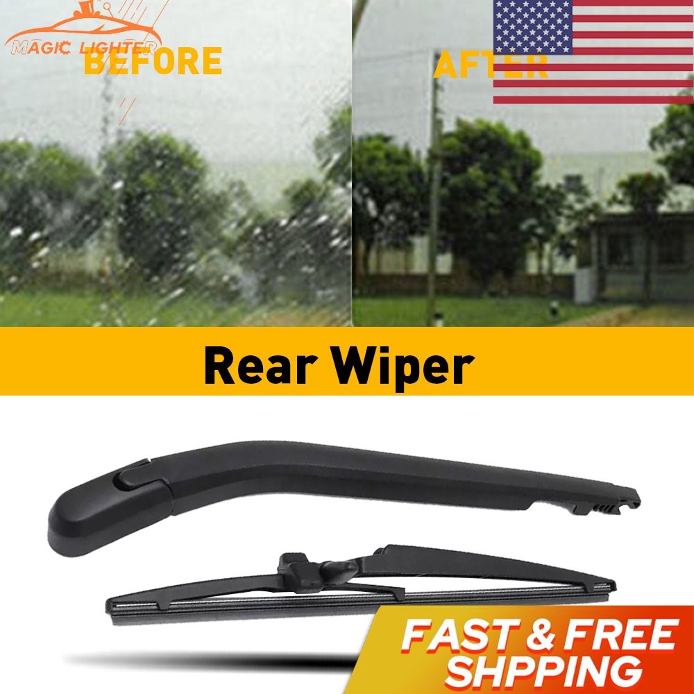 Rear windowshield glass Wiper Arm & Blade Fit 4RUNNER black Toyota ABS+ RUBBER
