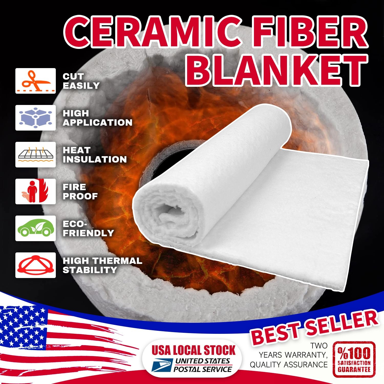 Motorcycle Exhaust Muffler mat Heat Shield Ceramic Fiber Blanket 16″x24″