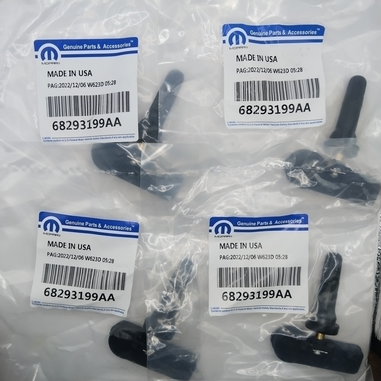 4Pcs OEM 68293199AA-AB Tire Pressure Sensors for DODGE RAM 1500 DT 19-22 TPMS US