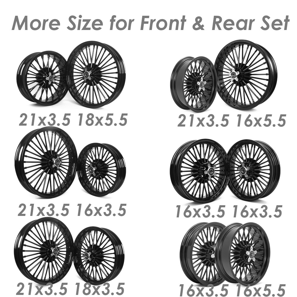 21×3.5 16×3.5 Fat Spoke Wheels Rims for Harley Heritage Softail Classic Deluxe