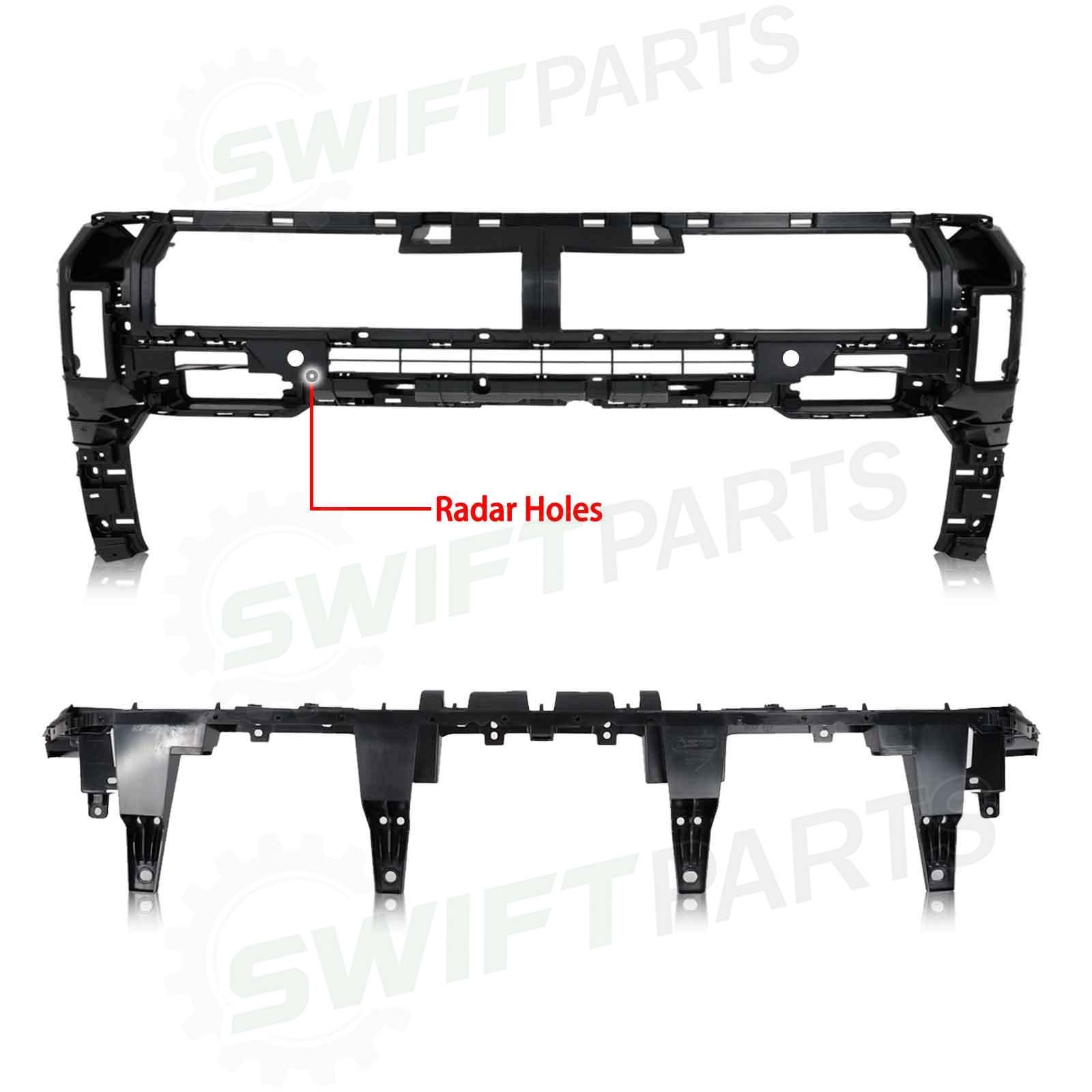 Front Bumper Grille Set For 2022-25 Toyota Tundra Black w/Fog Light/Grill Trim