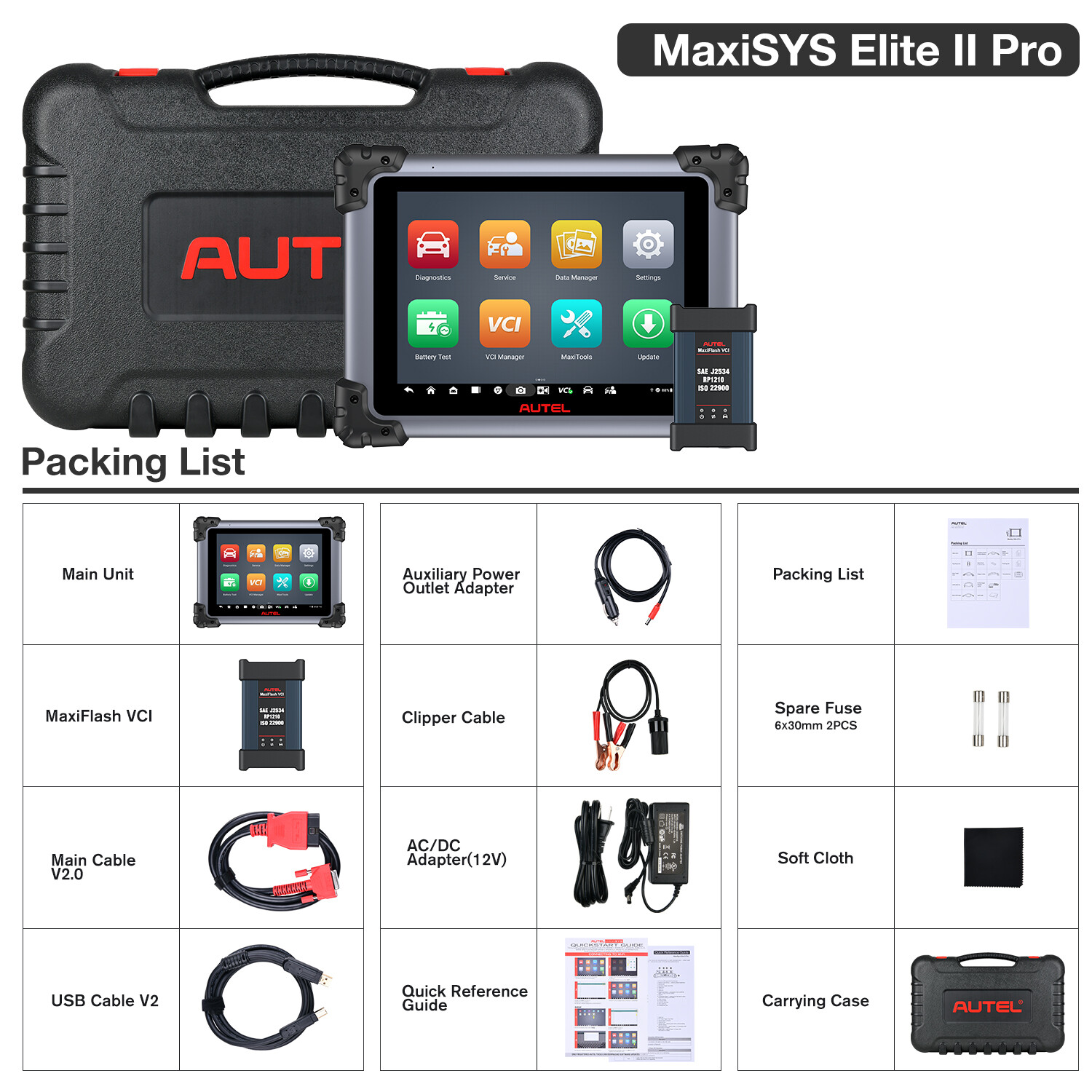 Autel MaxiSys Elite II Pro Intelligent Diagnostic Scanner J2534 ECU Programming