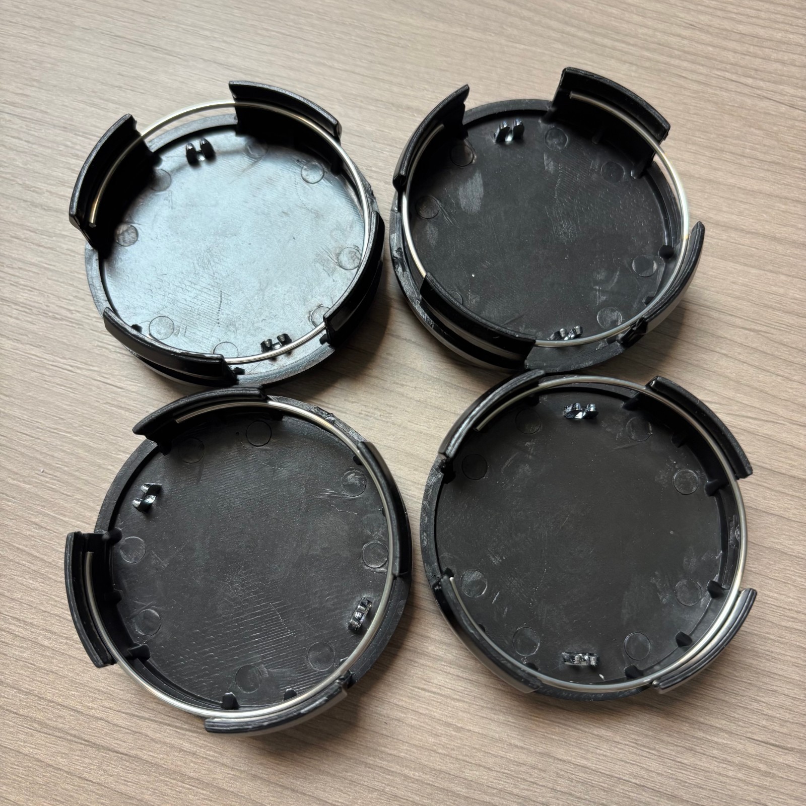 SET OF 4 WHEEL RIMS CENTER CAPS 62MM BLACK/CHROME FIT FOR TOYOTA CAMRY COROLLA