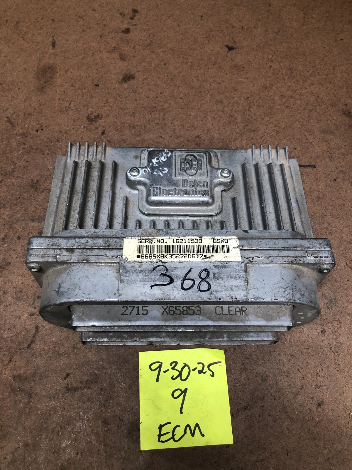 Ac Delco Gm Ecm Pcm Ecu Engine Control Module Computer 16211539 Bsxb