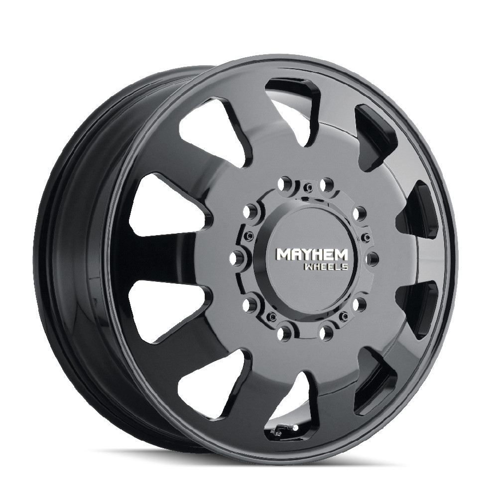 (Set-4) Mayhem Challenger Dually 22×8.25 10×225 169mm Gloss Black Wheels 22 Inch