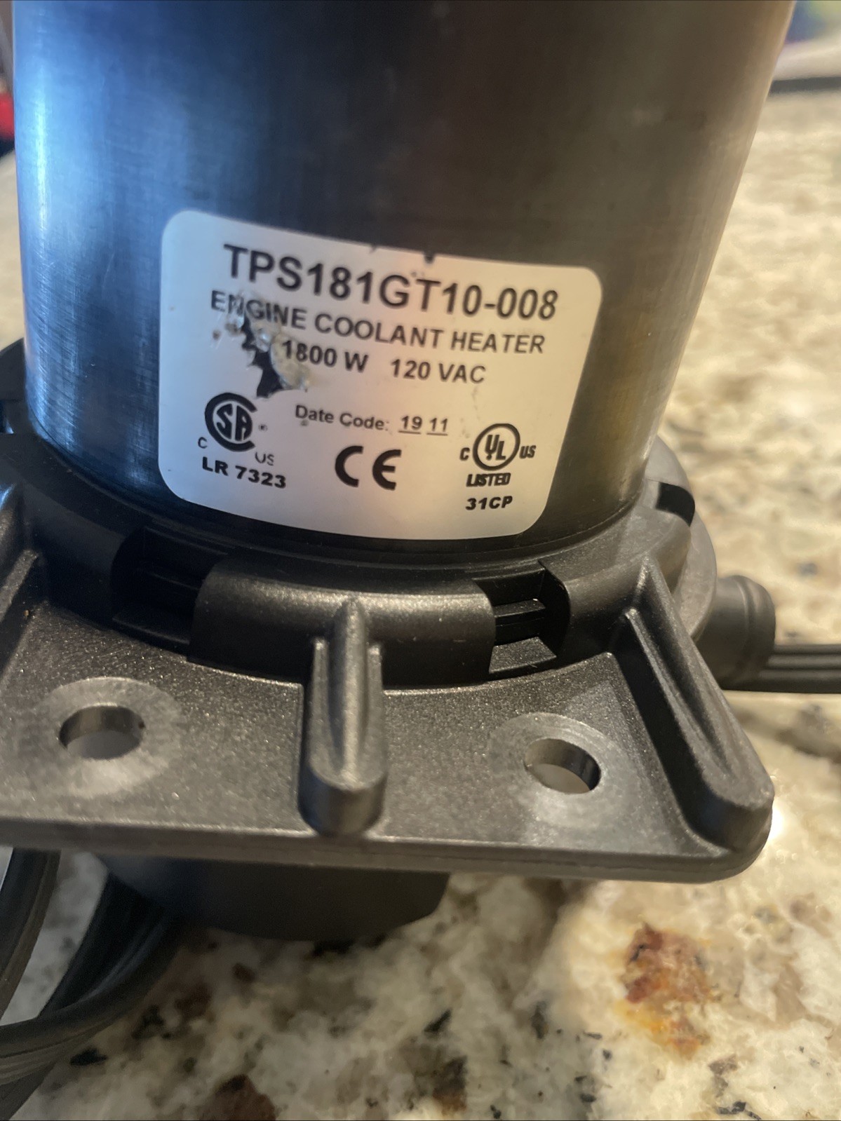 TPS181GT10-008 HOTSTART Engine Coolant Heater | 1800W 120V 20 Amp