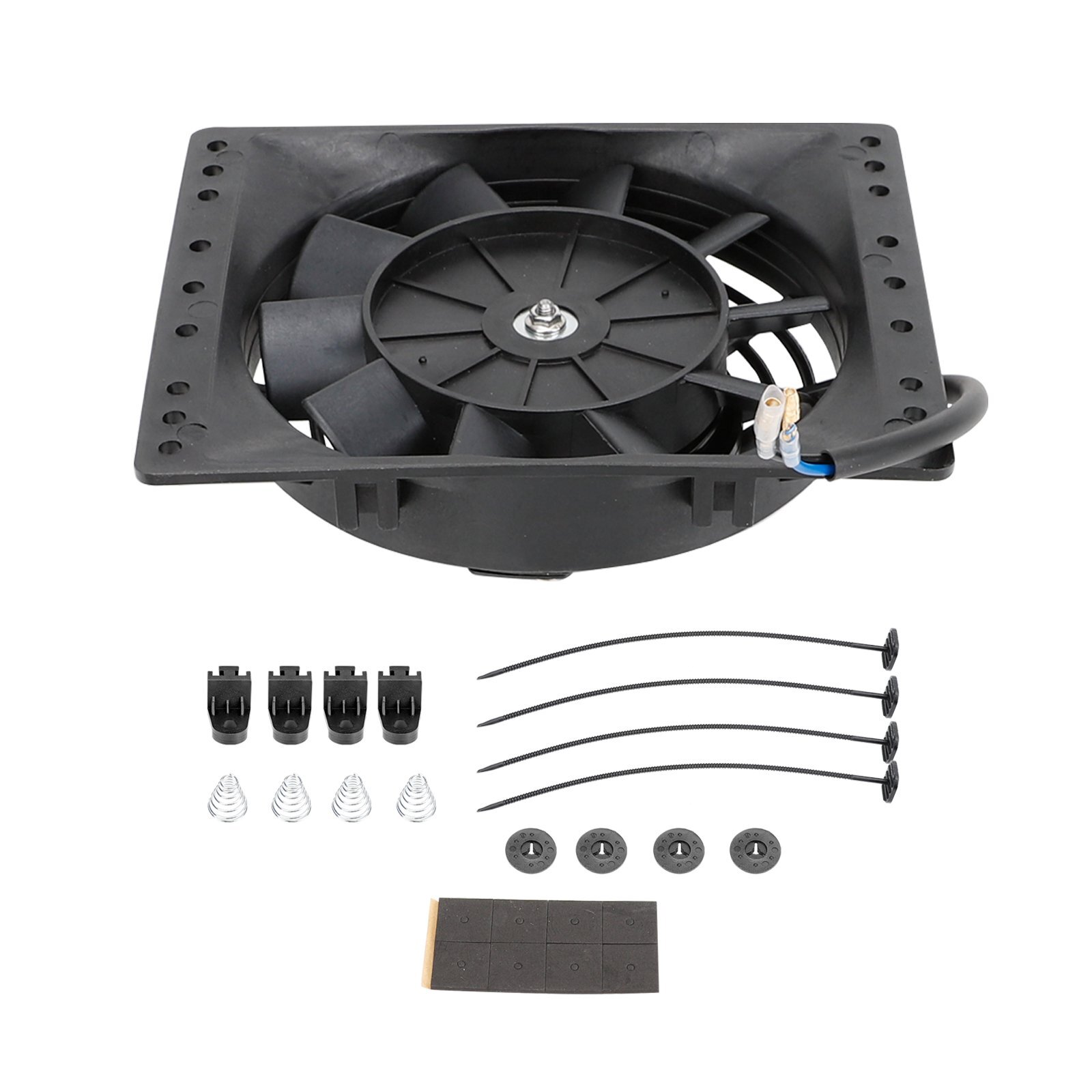 6”Slim Push Pull Electric Cooling Fan 650CFM Radiator Mount Kit Universal Black