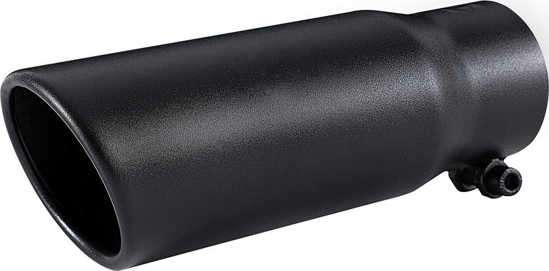 2.5″ Inlet Exhaust Tip 3″ Outlet 8.5″ Long Black Stainless Steel Muffler Tip
