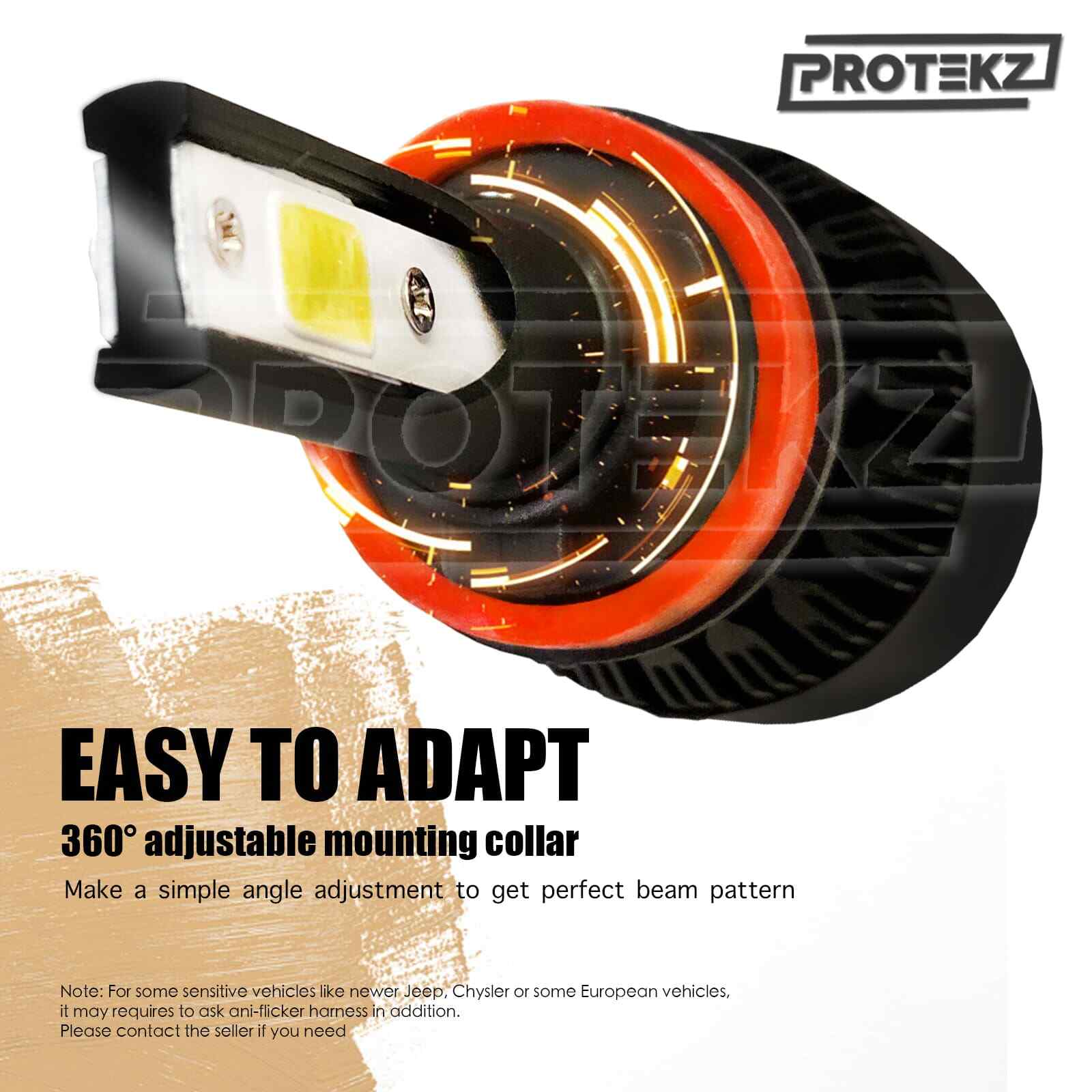 9004 HB1 LED Headlight High&Low Bulbs Kit Adjustable Beam 60Days Free Return 6K