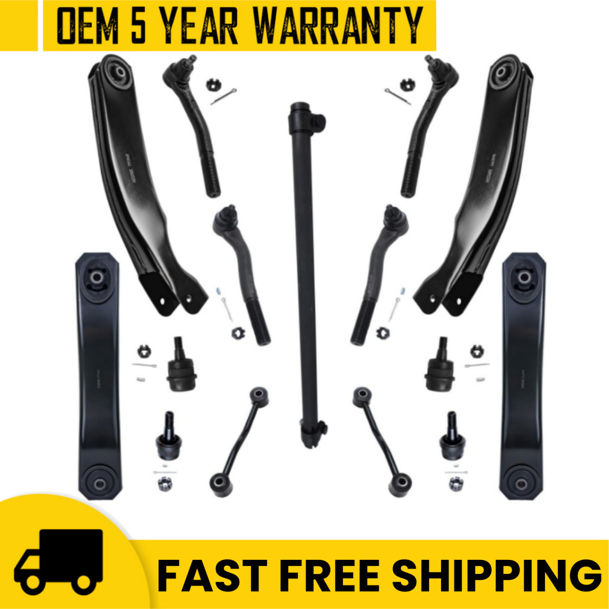 15Pcs For 99-04 Jeep Grand Cherokee New Suspension Control Arm Tie Rod Sway Bar