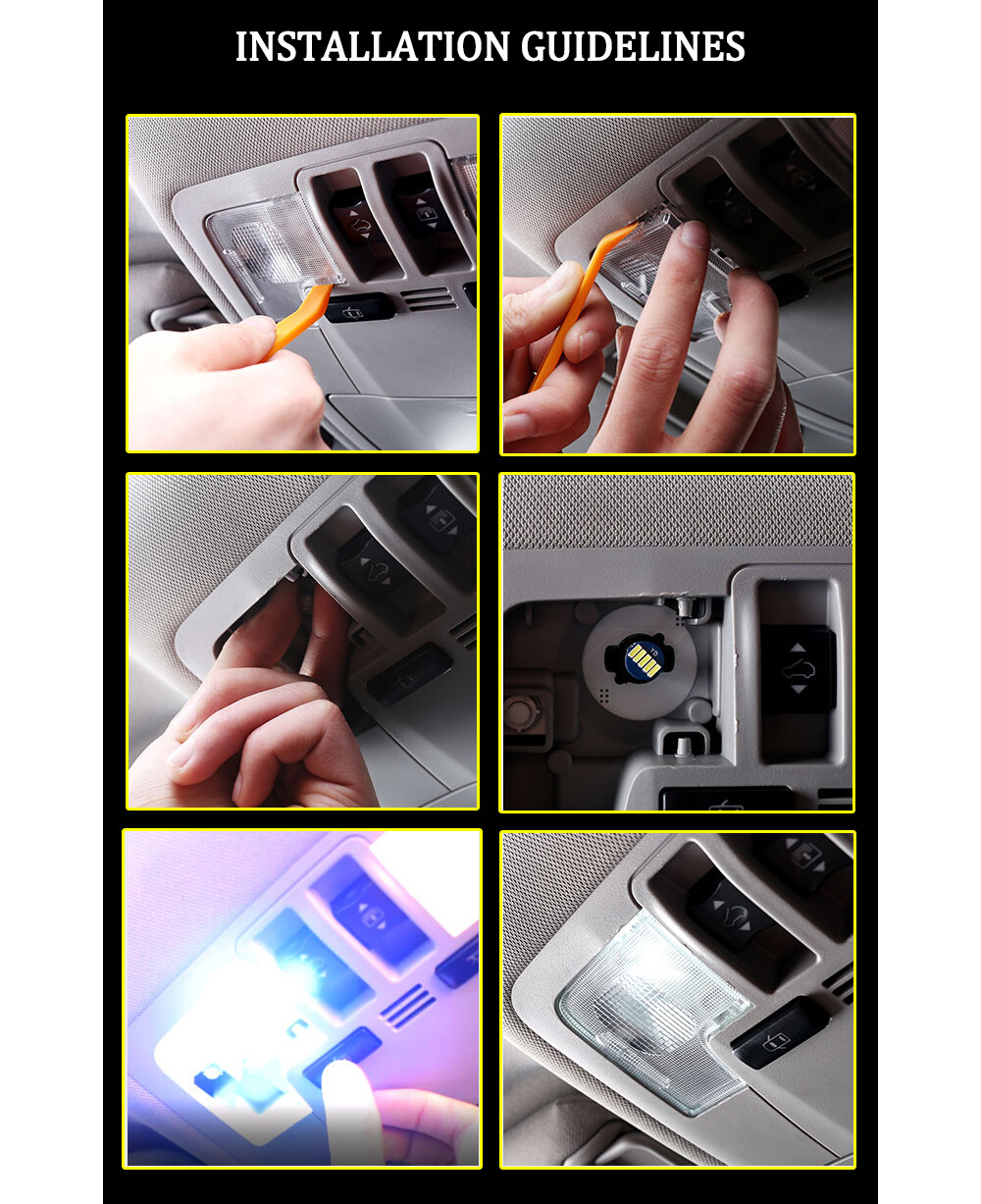 17x T10 36MM White Interior LED Lights Package Kit For 2011-2021 Dodge Durango
