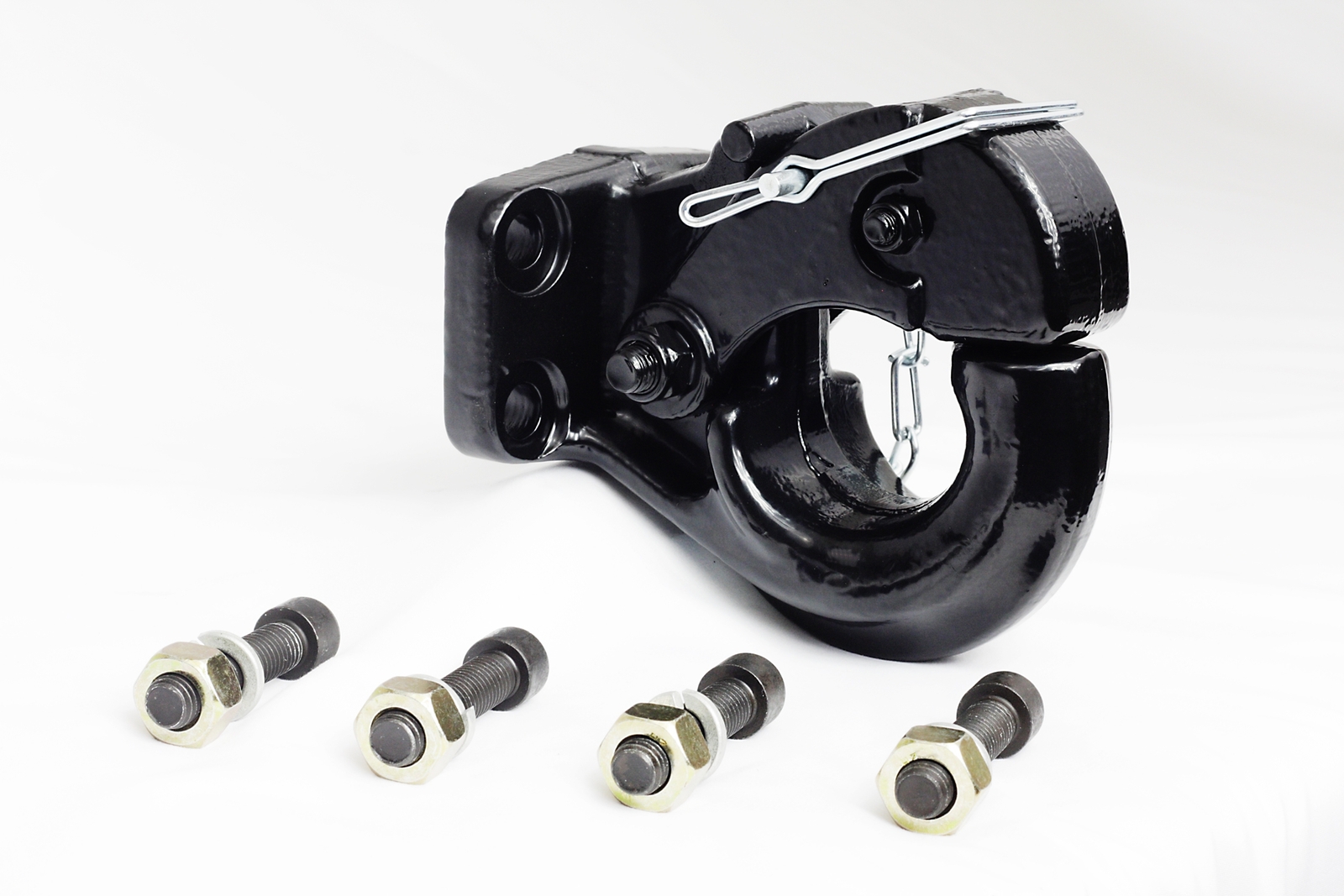 Black Powder coated Finish PH30 30-Ton Heavy Duty Pintle Hook Rigid Mount Hitch