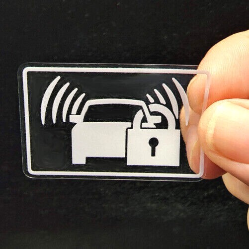 4 Car Alarm Window DECALS – Inside or Outside Glass – Security System STICKERS