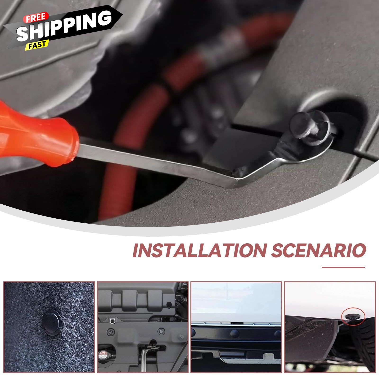 2080Pcs Car Retainer Clips & Fasteners Kit – 33 Universal Sizes Nylon Black