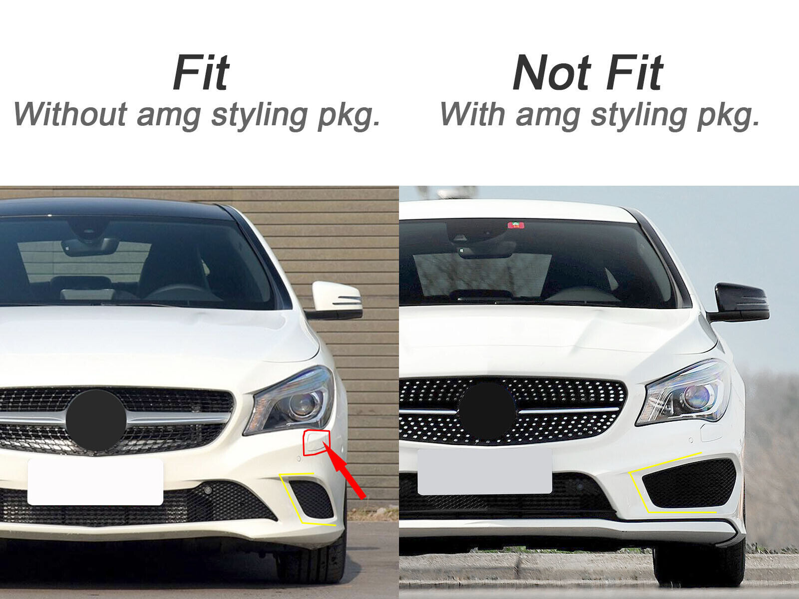 Fit For 2014-2016 Mercedes C117 CLA-Class HeadLight Washer Cover Left Driver LH