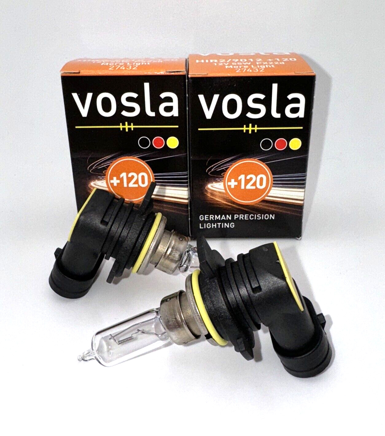 2x- Vosla 9012+120 (HIR2) Lamps 12V 55W PX22D Made In Germany ULTIMATE LIGHT!