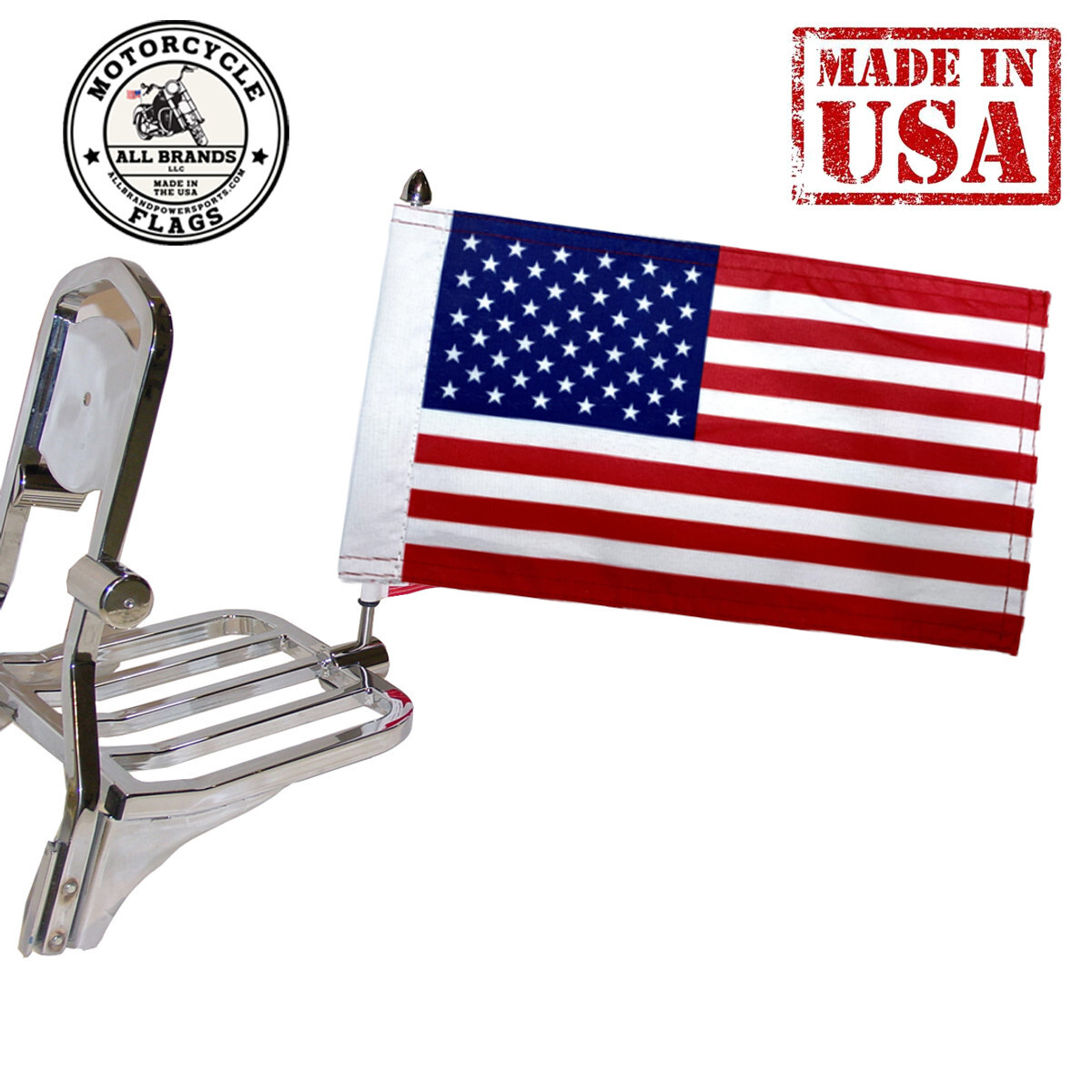 Motorcycle Biker Flag, Highway Speeds, 6″x9″ Flag, USA Made (American)