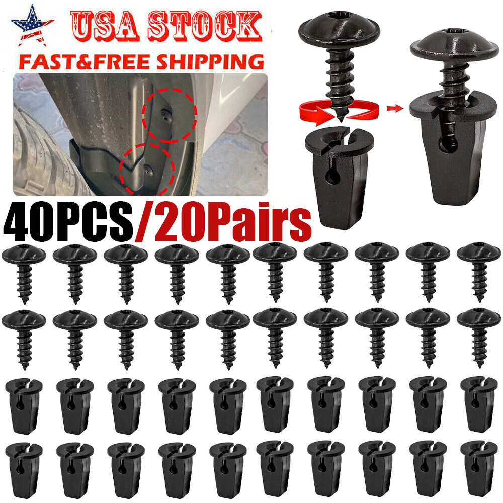 40pcs Splash Shield Screws N90974701 For Audi VW Fender Liner Bumper Under Cover