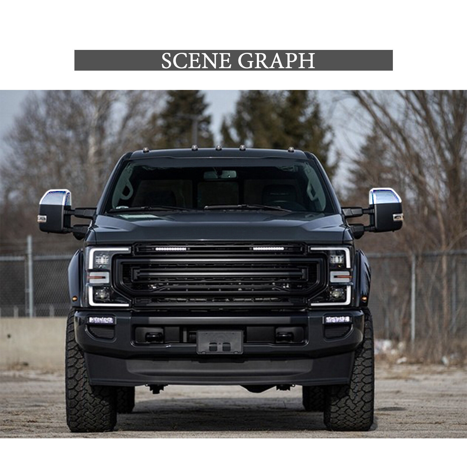 Tow Mirrors For 99-07 Ford F250 F350 F450 Super Duty Power Heated Signal Chrome