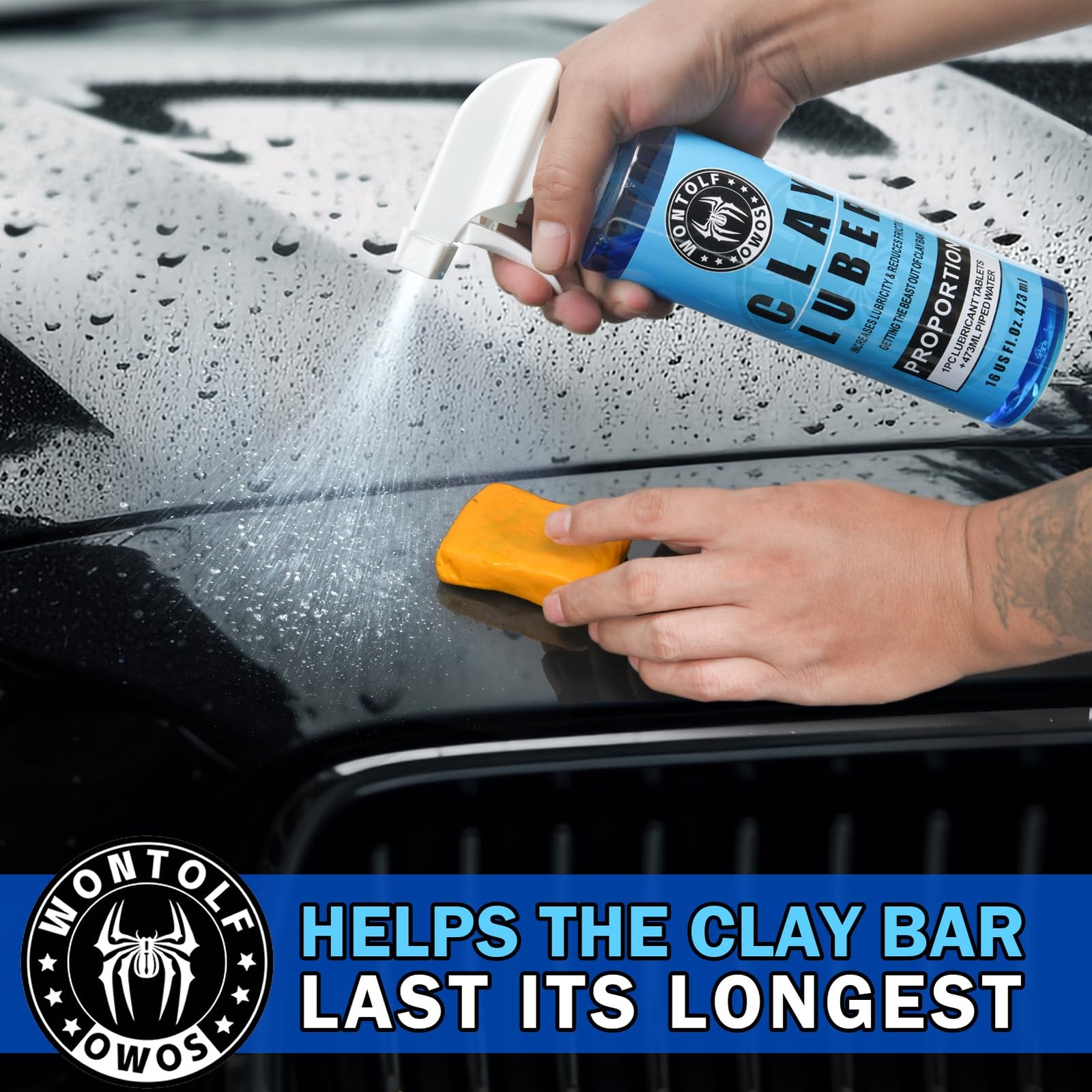 Wontolf Clay Bar Kit, Complete Clay Bars Auto Detailing Clay Luber Lubricant …