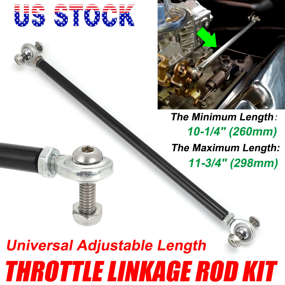 Universal Adjustable Length Throttle Linkage Rod Rebuild Kit up to 11-3/4″ long