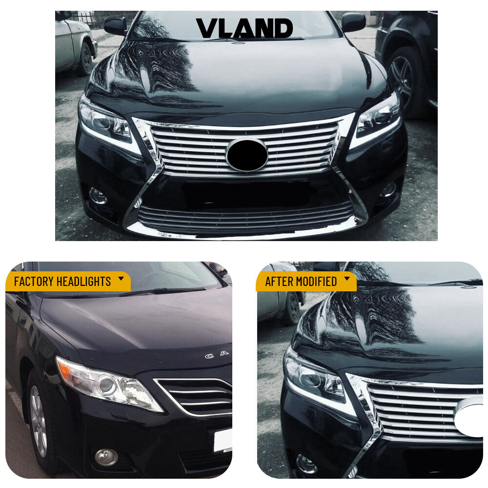 VLAND LED Headlights For 2009-2011 Toyota Camry with Sequential Turn Signal