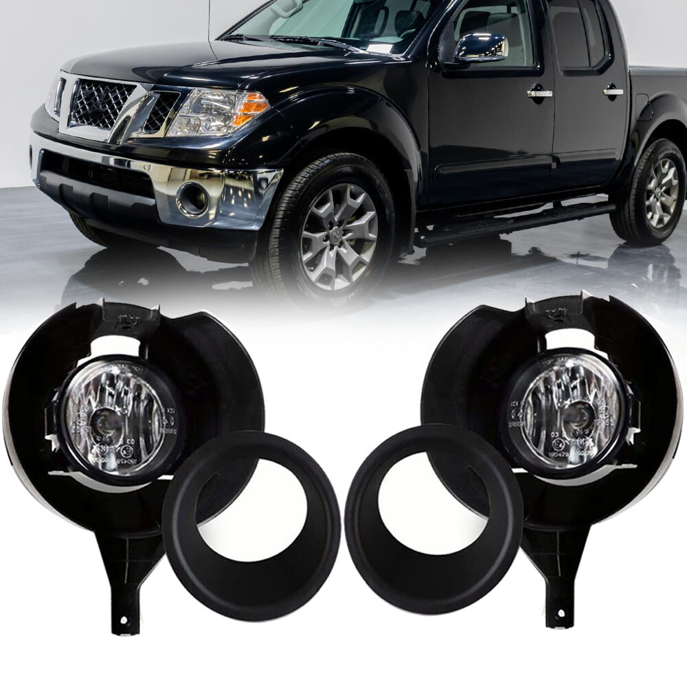 For Nissan Frontier 2005-2019 Metal Front Bumper Clear Fog Light Lamp w/ Bracket