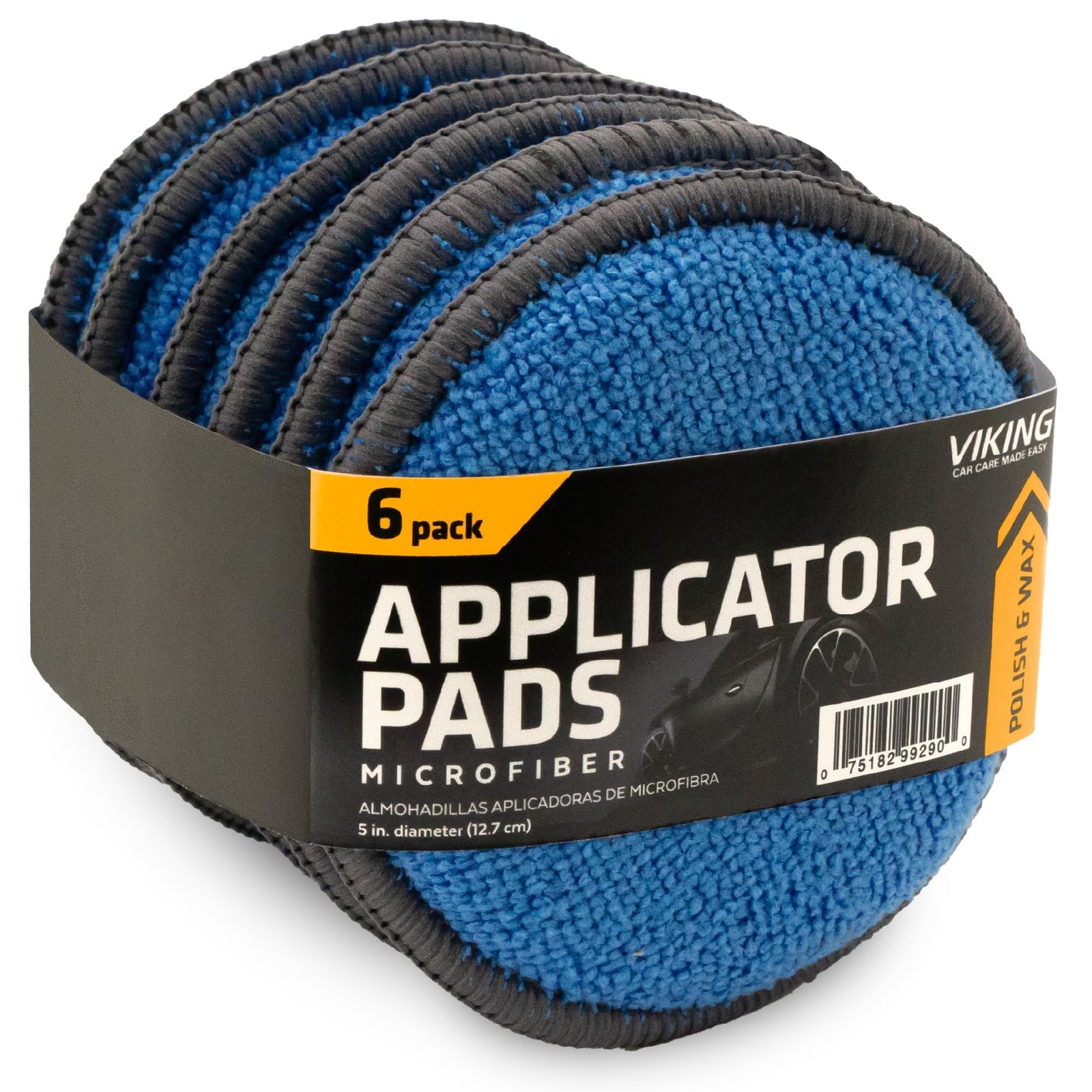Viking Microfiber Car and Tire Wax Applicator Pads 6 Count (Pack of 1)