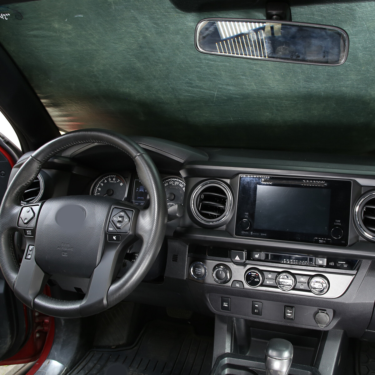 Matte Black Center Console Dashboard Panel Frame Trim For Toyota Tacoma 2016-22