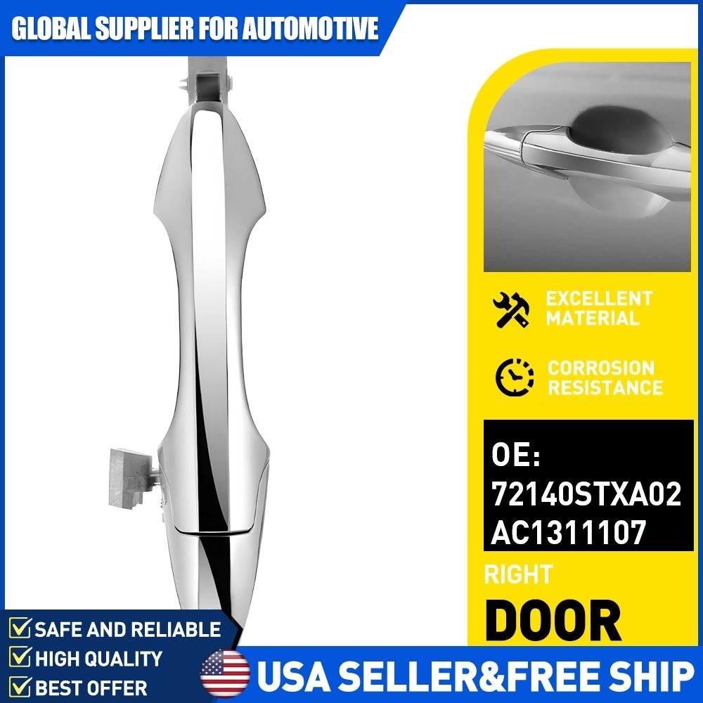 For 2007-2013 Acura MDX Base Right Side Exterior Door Handle Chrome AC1311107
