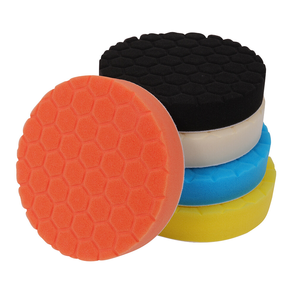 5pcs 6 Inch Car Buffing Pads Polishing for Drill Sponge Kit Waxing Foam Polisher