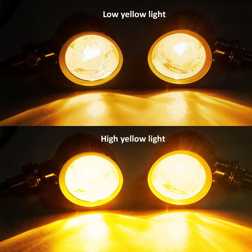 Motorcycle Halogen Turn Signal Blinker Light Indicator Amber 10mm Universal2-20X