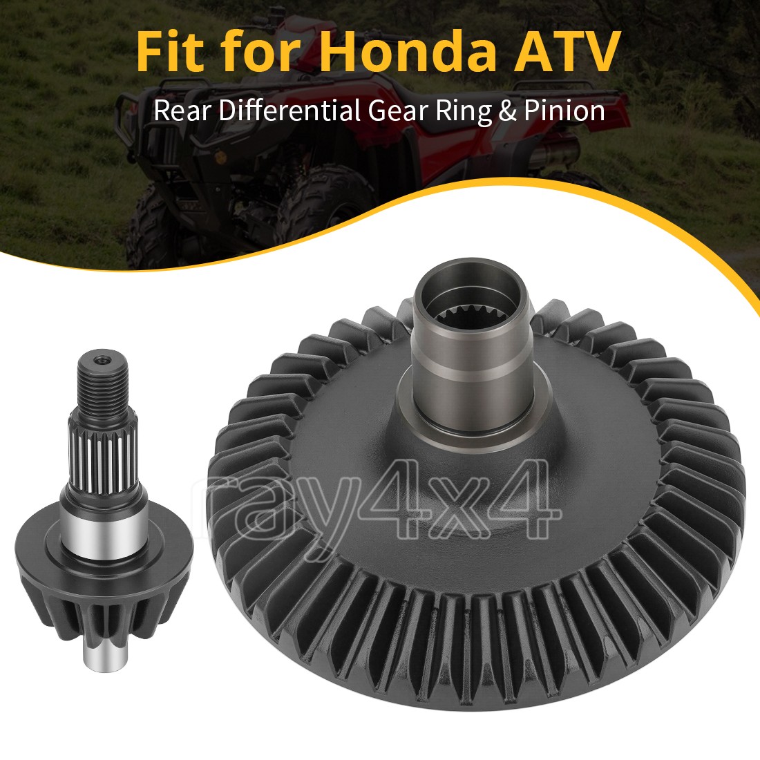Rear Differential Gear Ring & Pinion For Honda Rubicon TRX500 15-19 TRX520 20-24