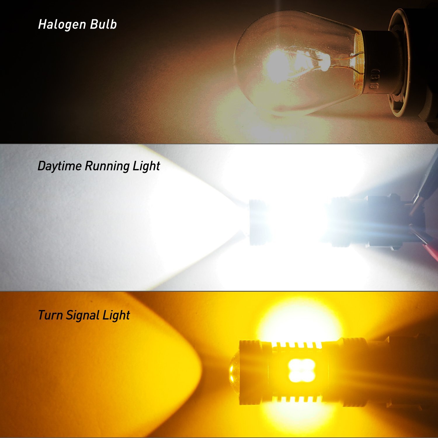 2x 1157 2357 LED Front Blinker Turn Signal Light Bulbs NO Hyper Flash Switchback