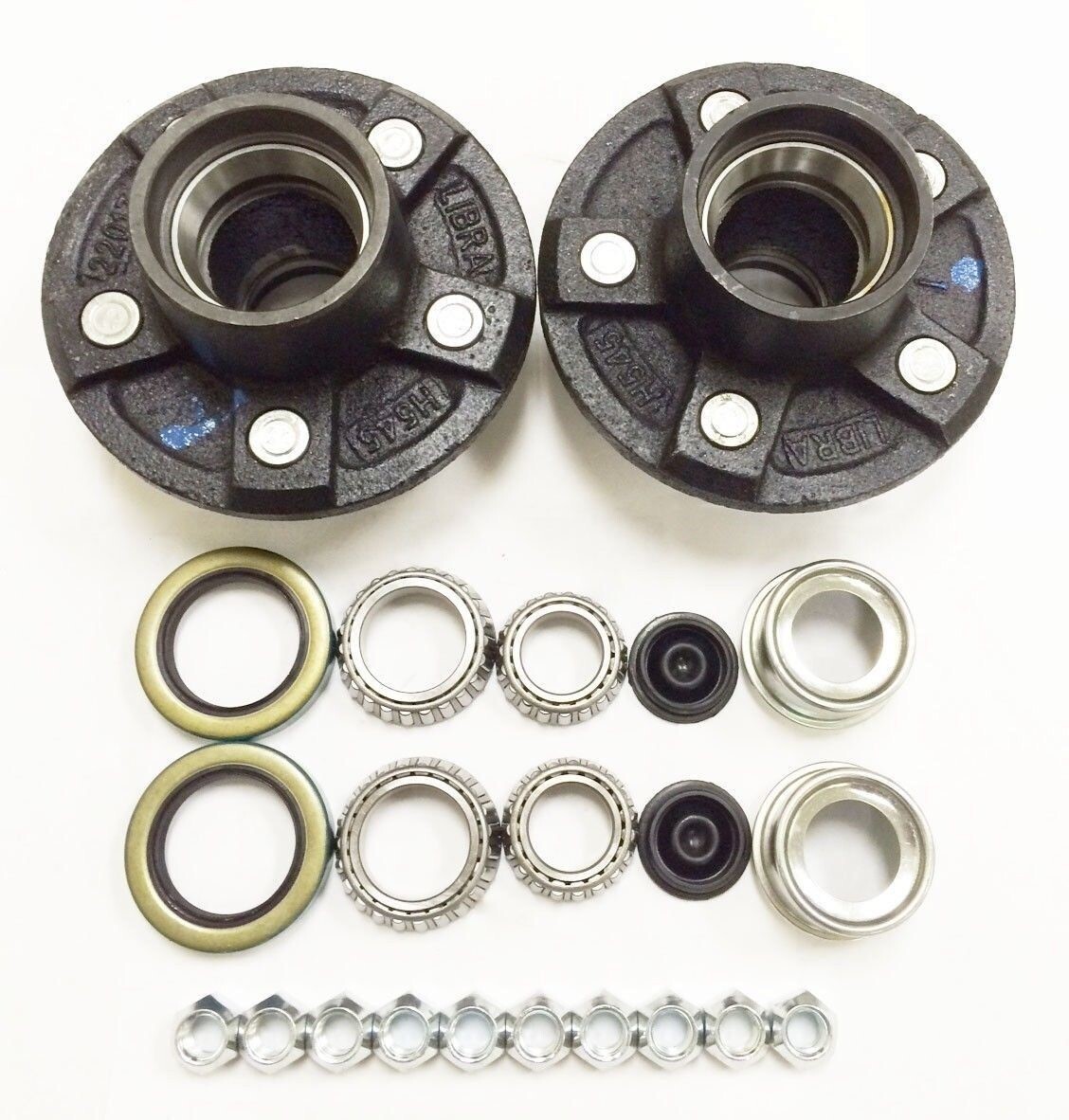 LIBRA 5 Lugs Trailer Idler Hub Kit 5 on 4.5 for 3500 lbs Axle 5×4.5 (Pack 2)