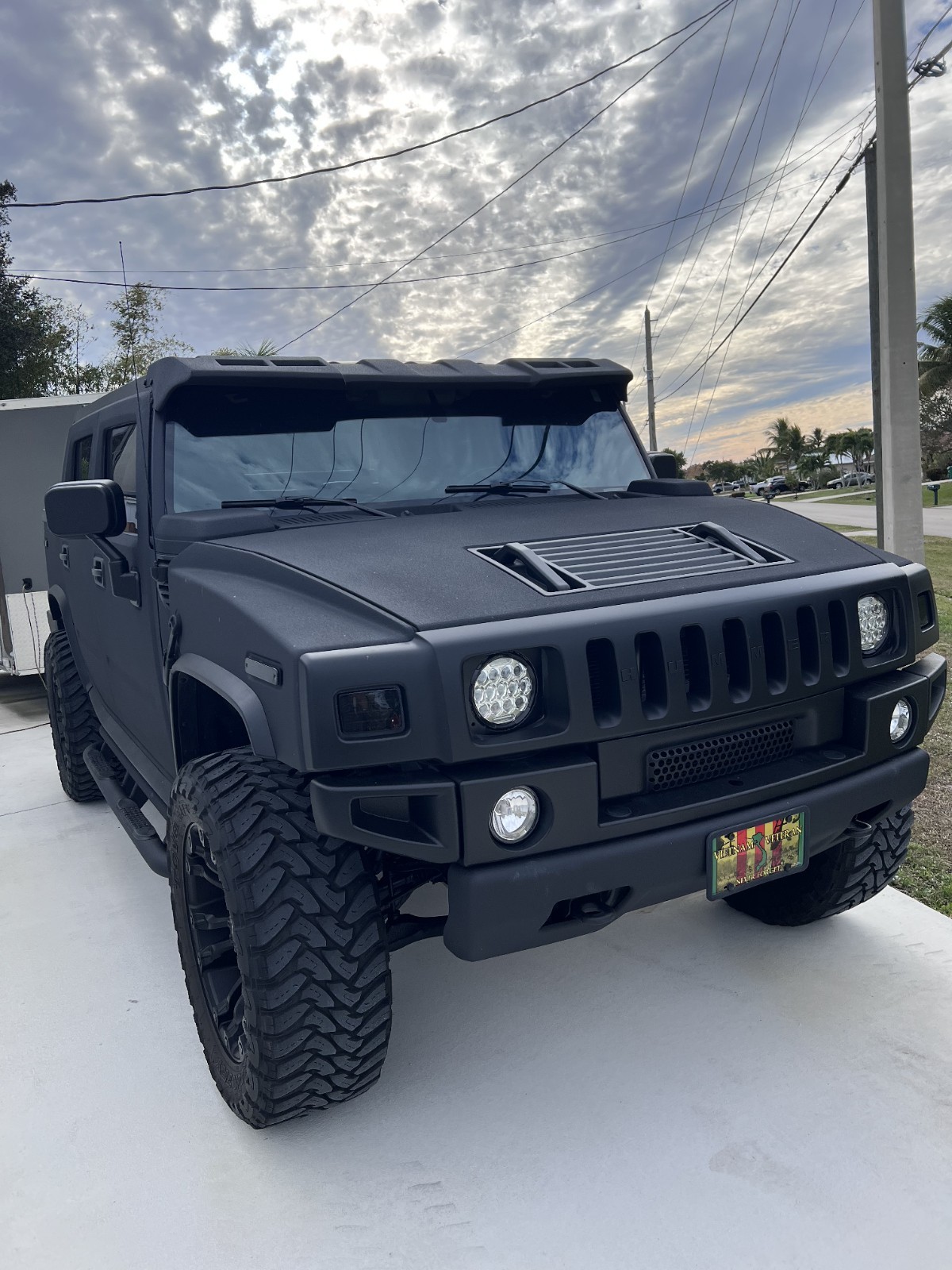 Fits Hummer H2 Fiberglass Visor, Spoiler, Wing on the Roof