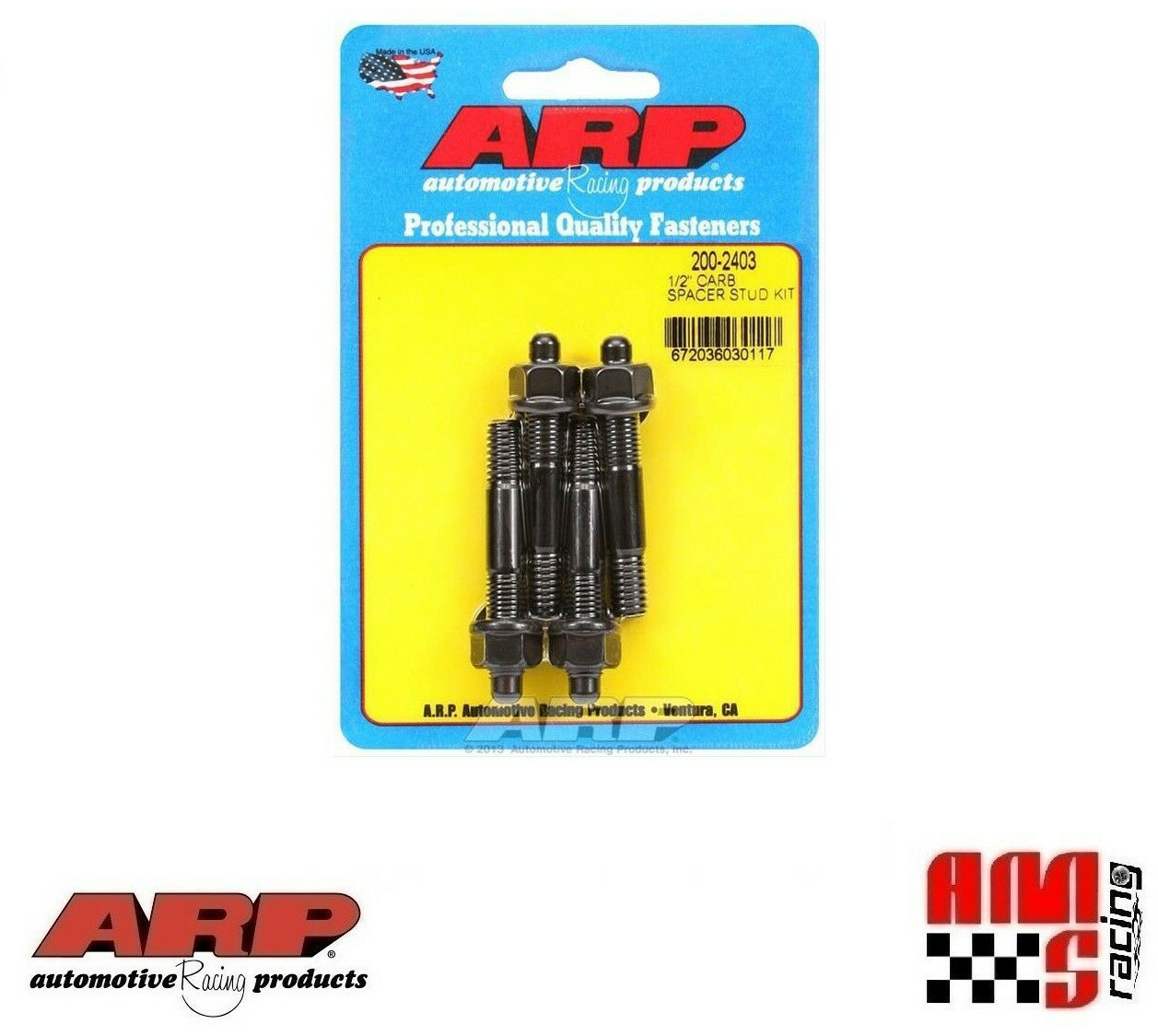 ARP 200-2403 5/16″ Carb Carburetor Studs Kit w/ 1/2″ Spacer