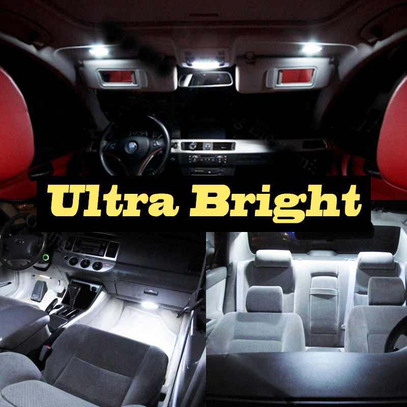 12Pc Super White Car Interior LED Light Bulb Kit for 2007-2010 Hyundai Entourage