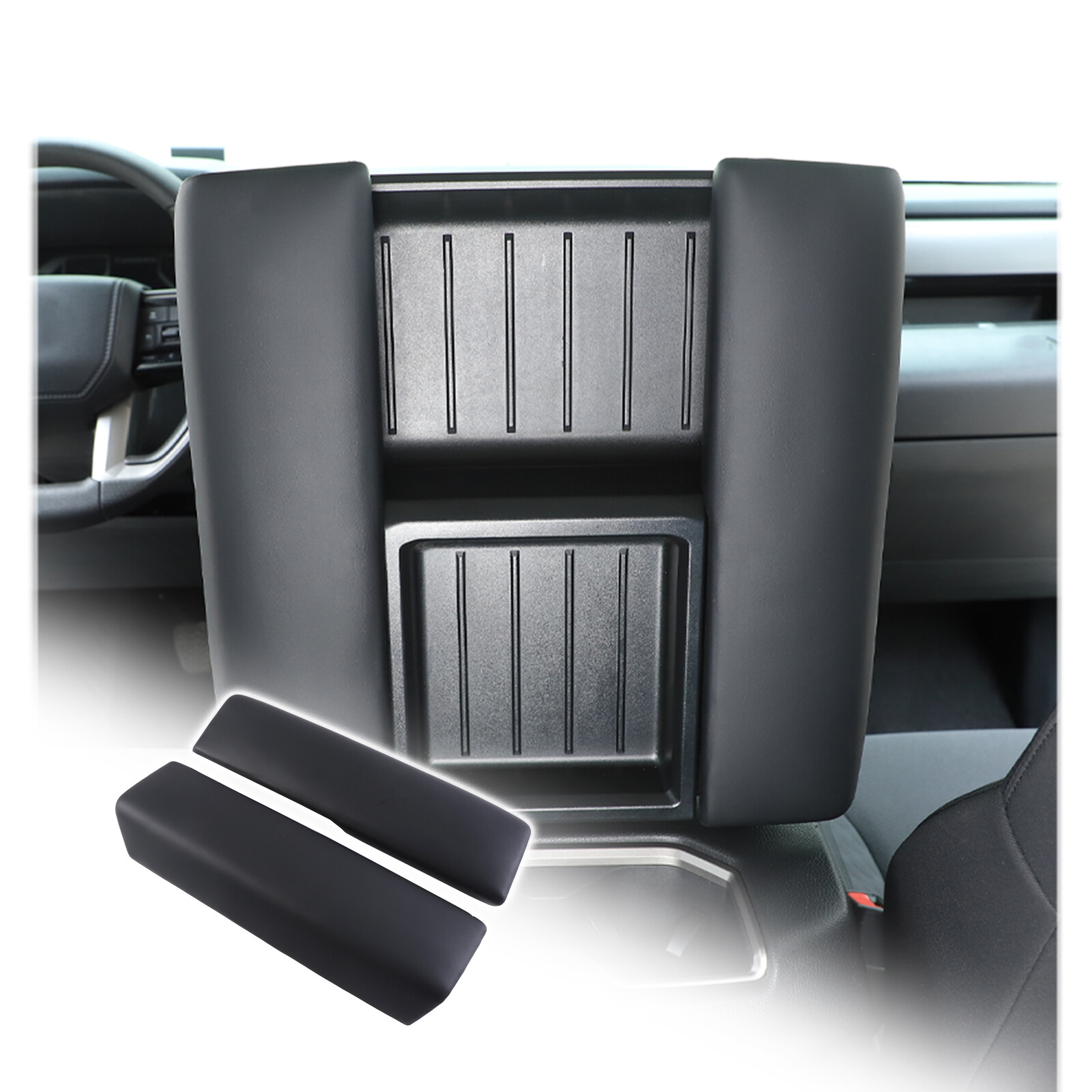 ABS & PU Leather Center Console Armrest Trim For Toyota Tundra/Sequoia 2022+