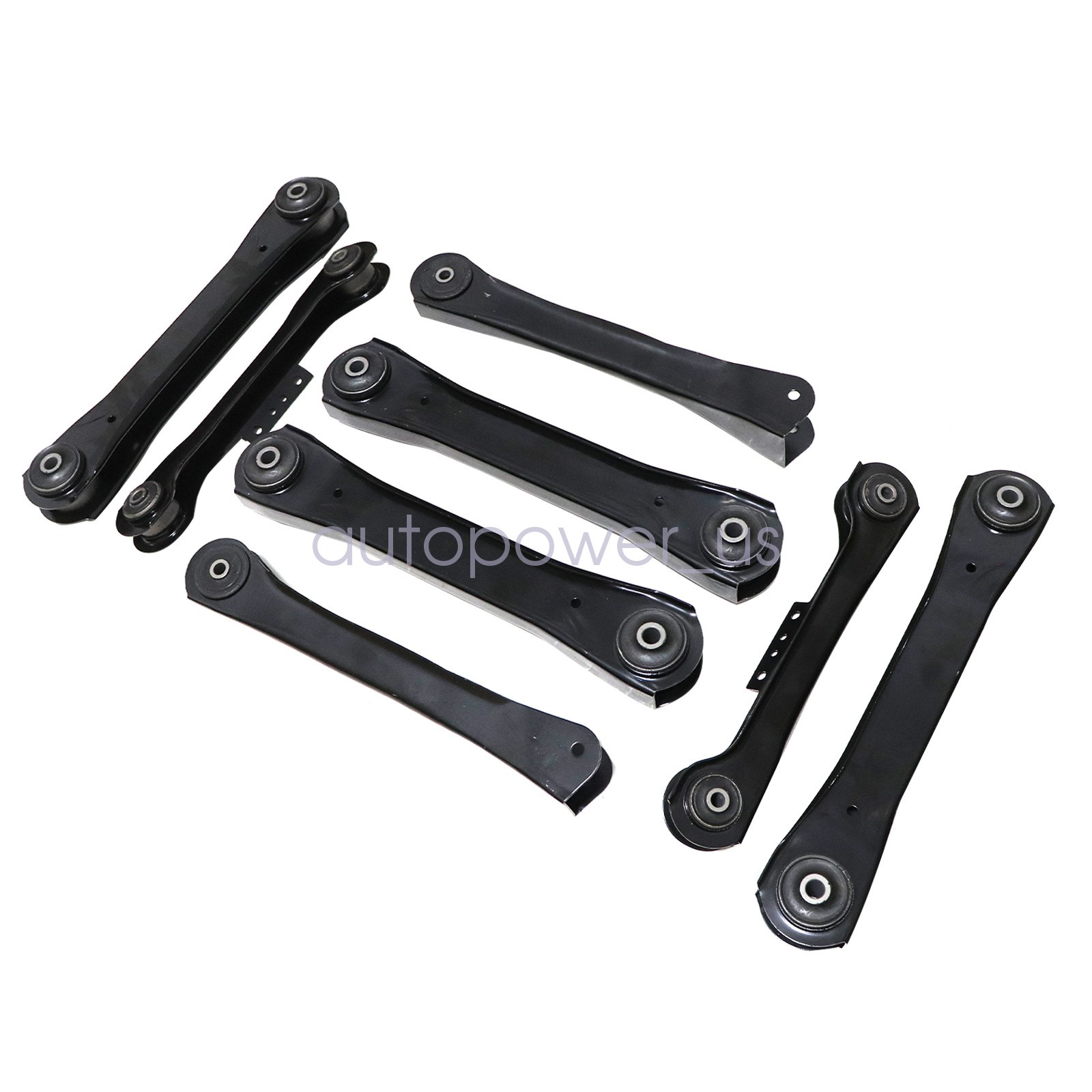 8Pcs Front & Rear Lower & Upper Control Arms For Jeep TJ Wrangler 1997-2006