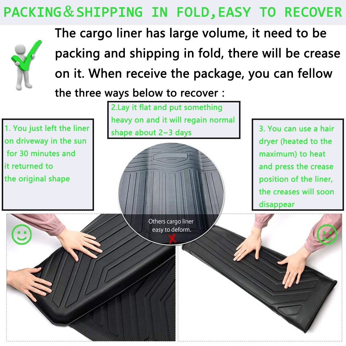 for Toyota Sienna 2021-2026 Easy Clean TPO Trunk Mat Cargo Liner All Weather