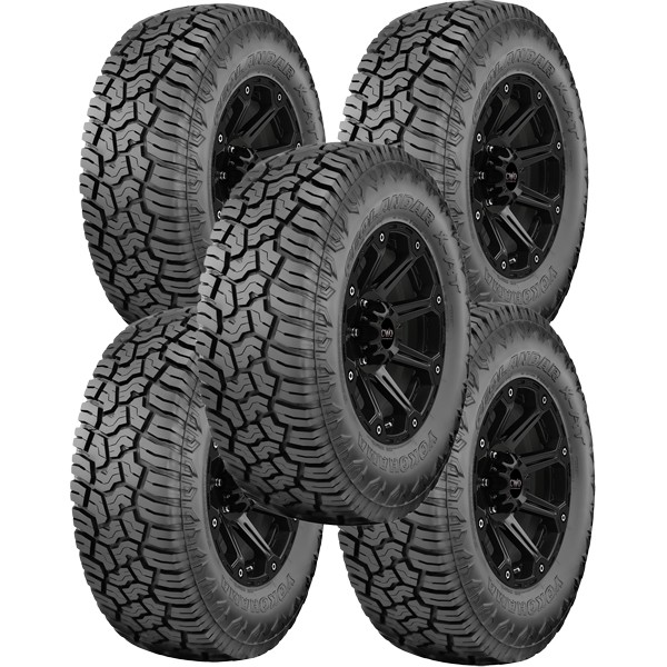 (QTY 5) 33×12.50R18LT Yokohama Geolandar X-AT 118Q LRE Black Wall Tires