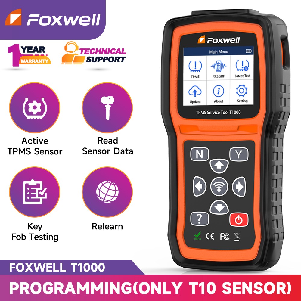 FOXWELL T1000 Tires Sensor Pressure Monitor Car Diagnostic Tool TPMS Programmer