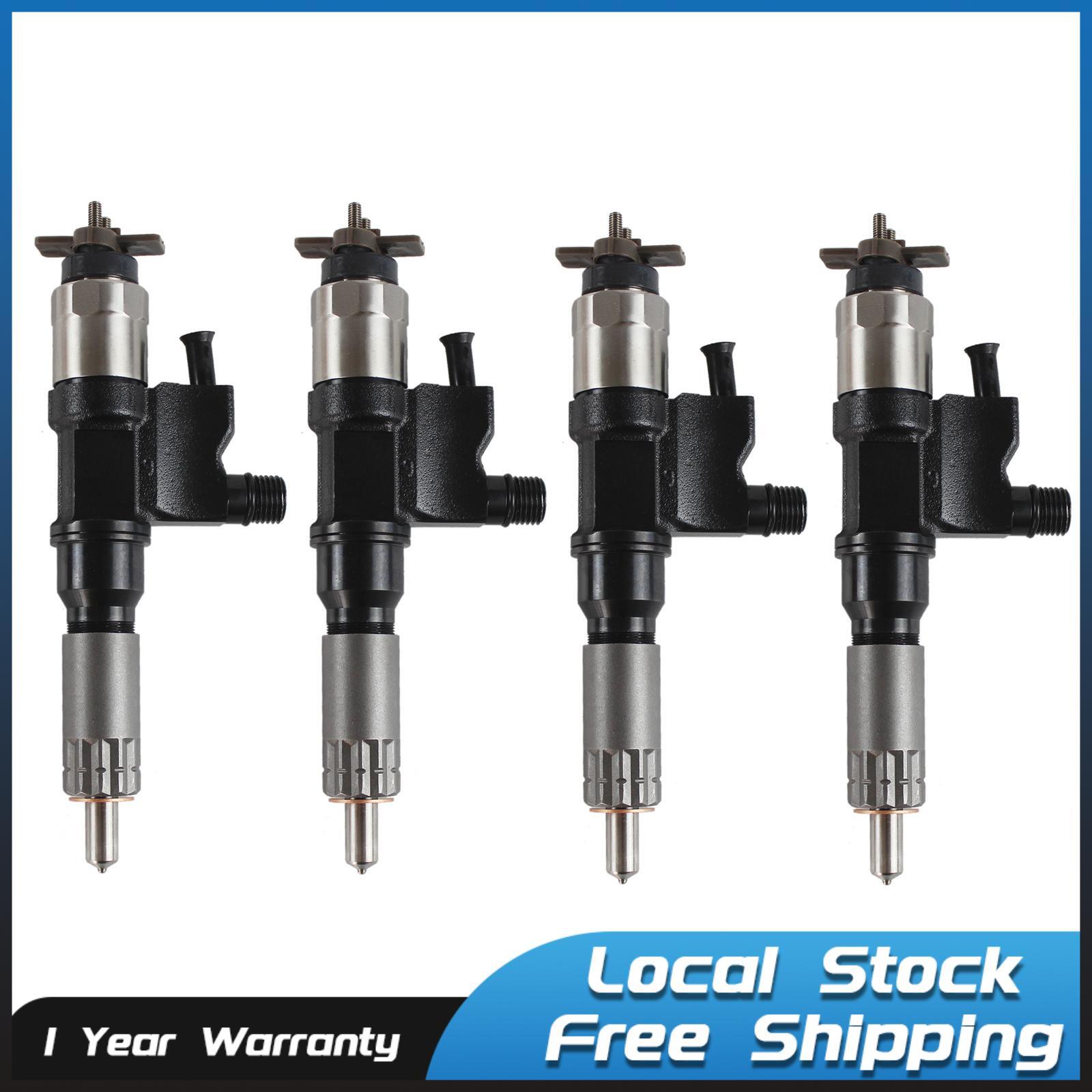 4PCS Fuel Injectors For 2001-2007 Denso Isuzu NPR NPR-HD Diesel 4HK1 4.8L 5.2L