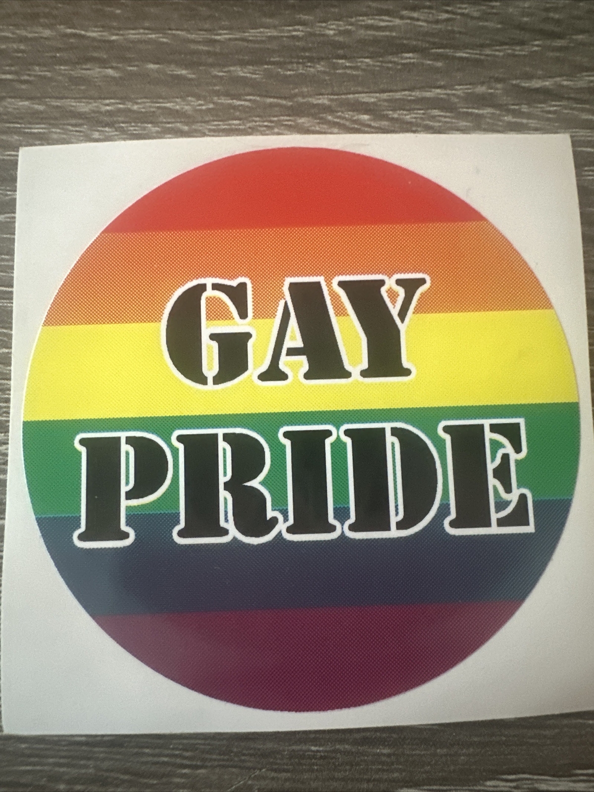 “ GAY PRIDE “ Rainbow Prank New Bumper Decal Sticker LGBTQ Trans & Free Gift New