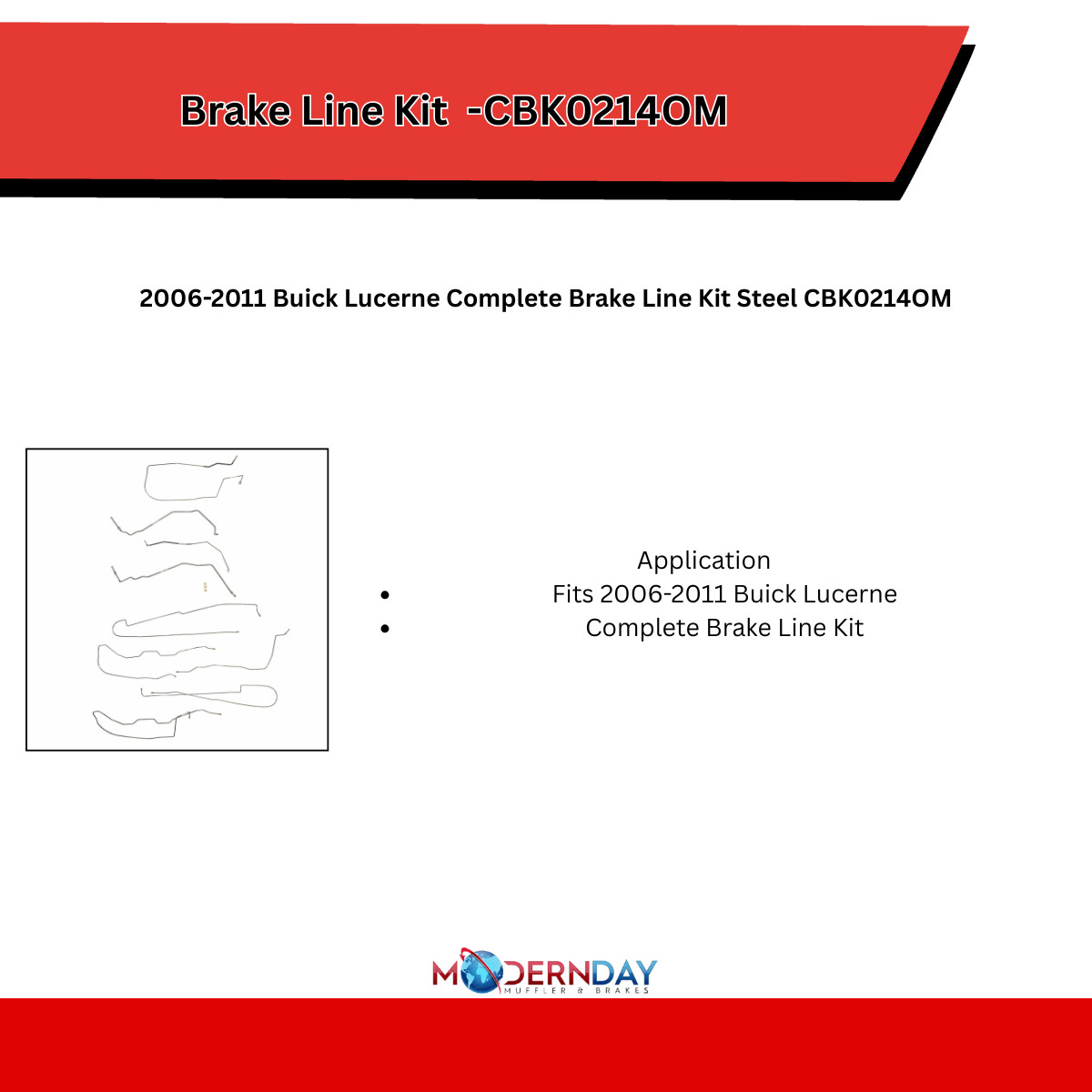Complete Brake Line Kit Fits Buick Lucerne 2006-2011-CBK0214OM