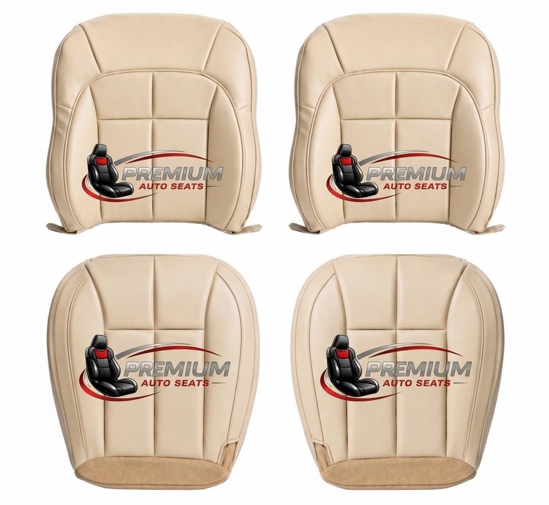 99-2004 Fits Jeep Grand Cherokee Full front Leather Top & Bottom Seat Cover, Tan