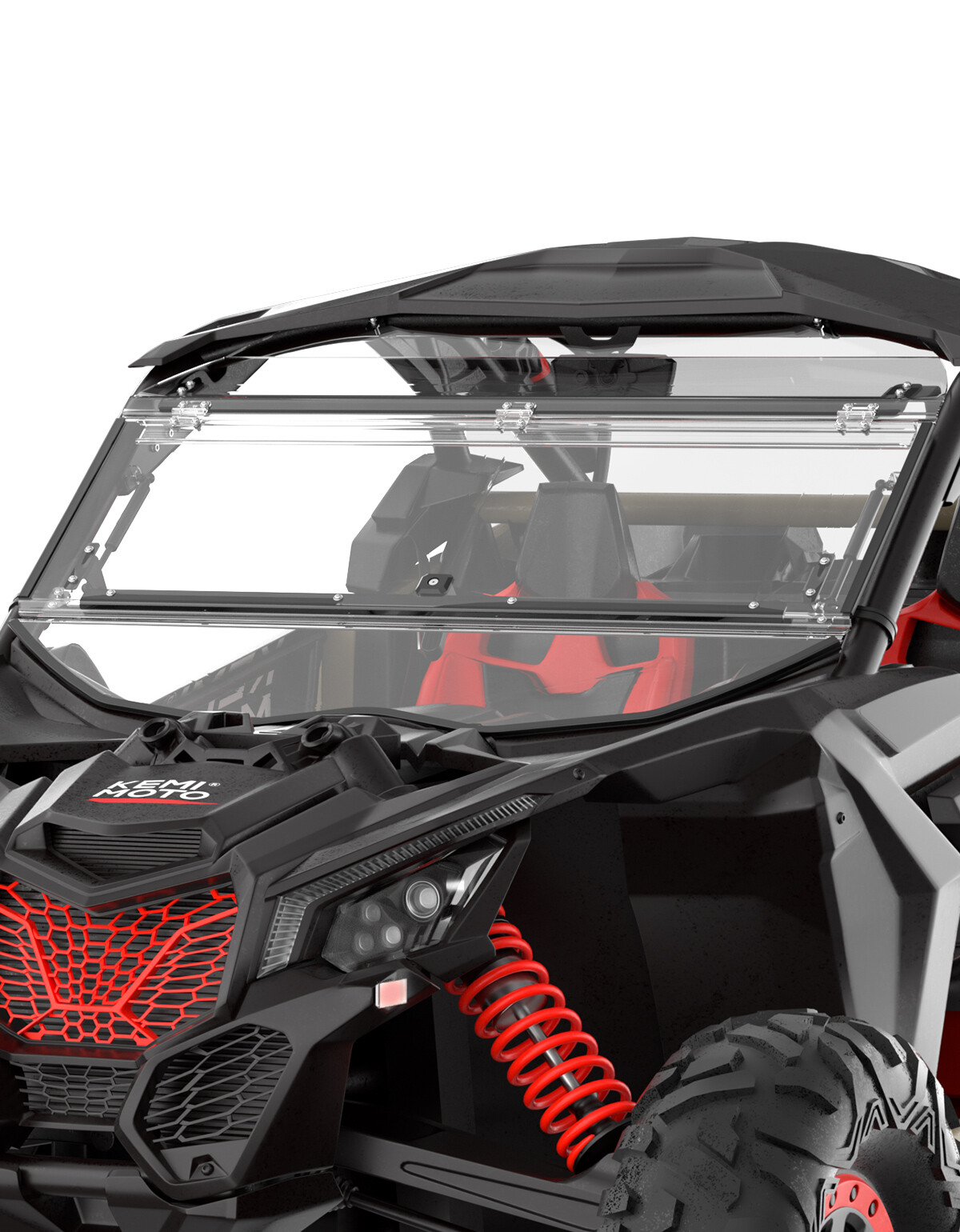 Front Flip Windshield Scratch Resistant For Can-Am Maverick X3 max turbo 2017-25